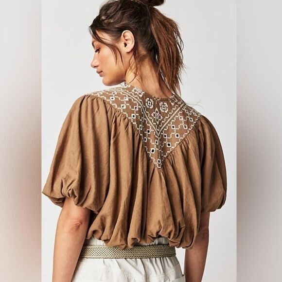 New! Free People Joni Embroidered‎ Top, size S - Picture 3 of 16